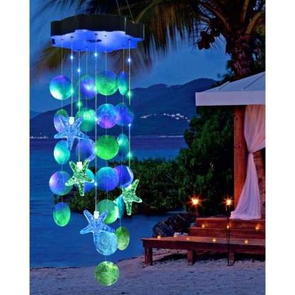 🎁Last Day 49% OFF - 🌈 ✨ Solar-Powered Seashell Wind Chime Light