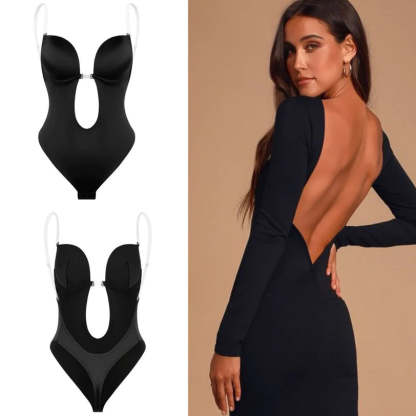 Backless Plunge Shapewear Strapless Bodysuit Shaper For No Back Dress