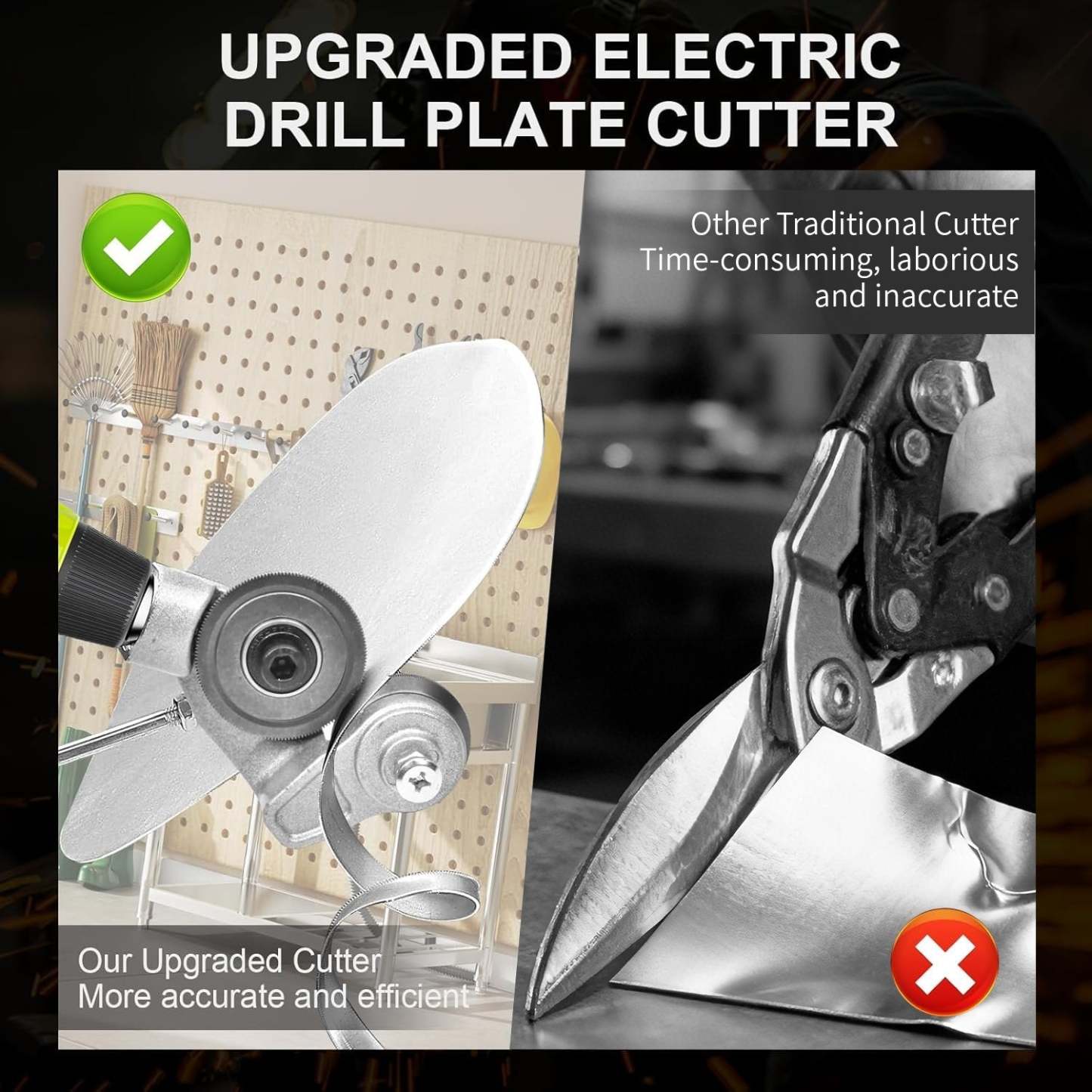 🔥Last Day 49% OFF -  Sheet Metal Cutter Drill Attachment 🛠️