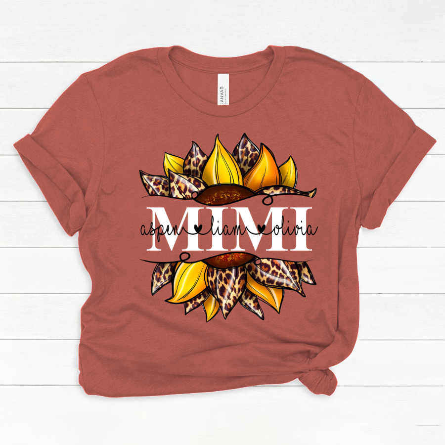 Leopard Yellow Sunflower Mimi And Kids CL01 Classic Canvas