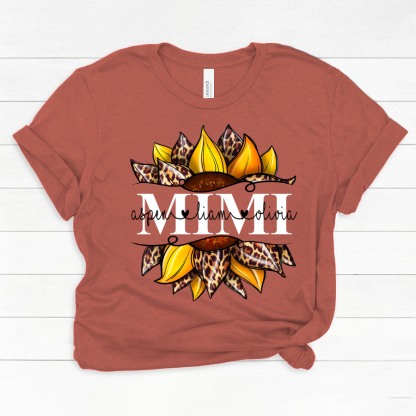 Leopard Yellow Sunflower Mimi And Kids CL01 Classic Canvas