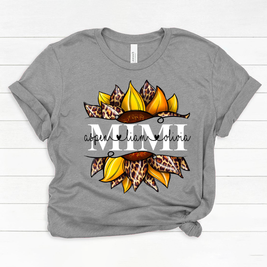 Leopard Yellow Sunflower Mimi And Kids CL01 Classic Canvas