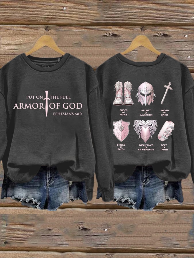 Women's Put On The Full Armor Of God Casual Sweatshirt