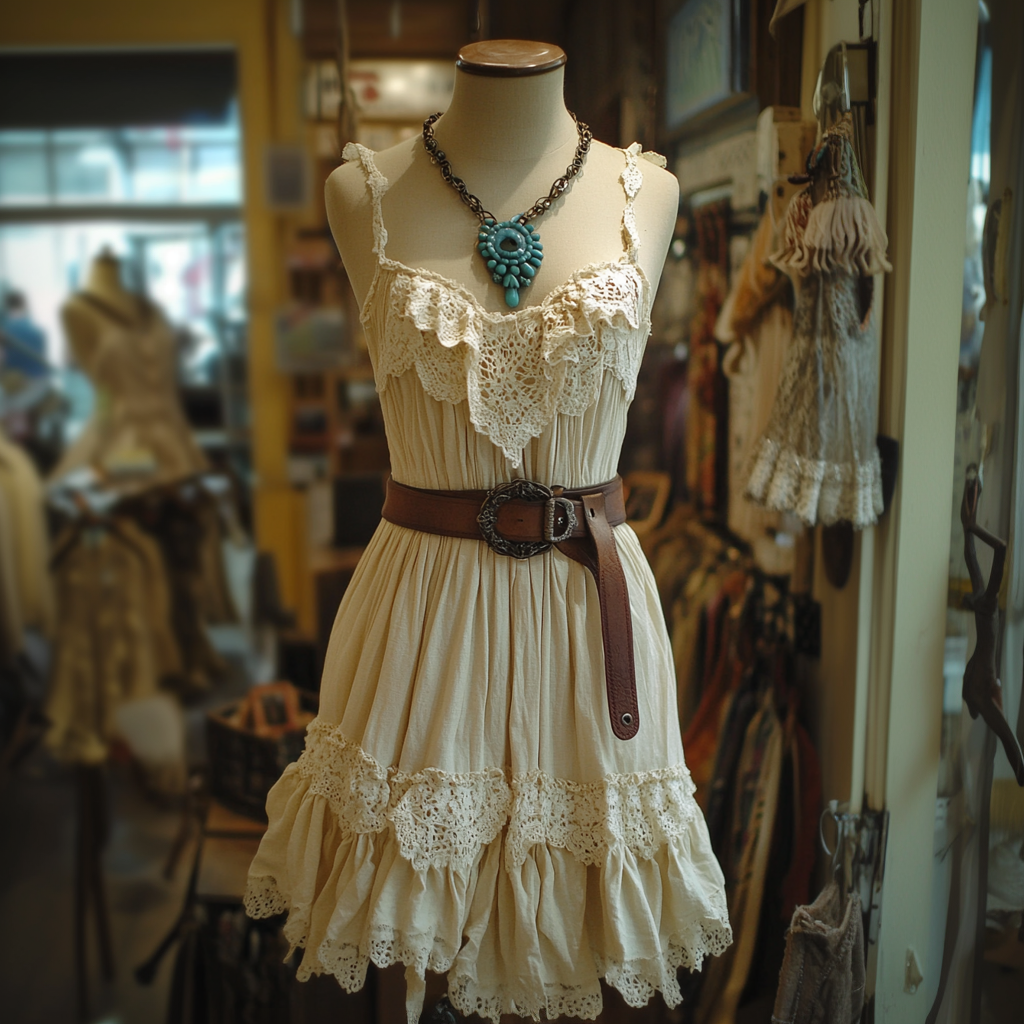 Women Elegant Vintage Lace Dress