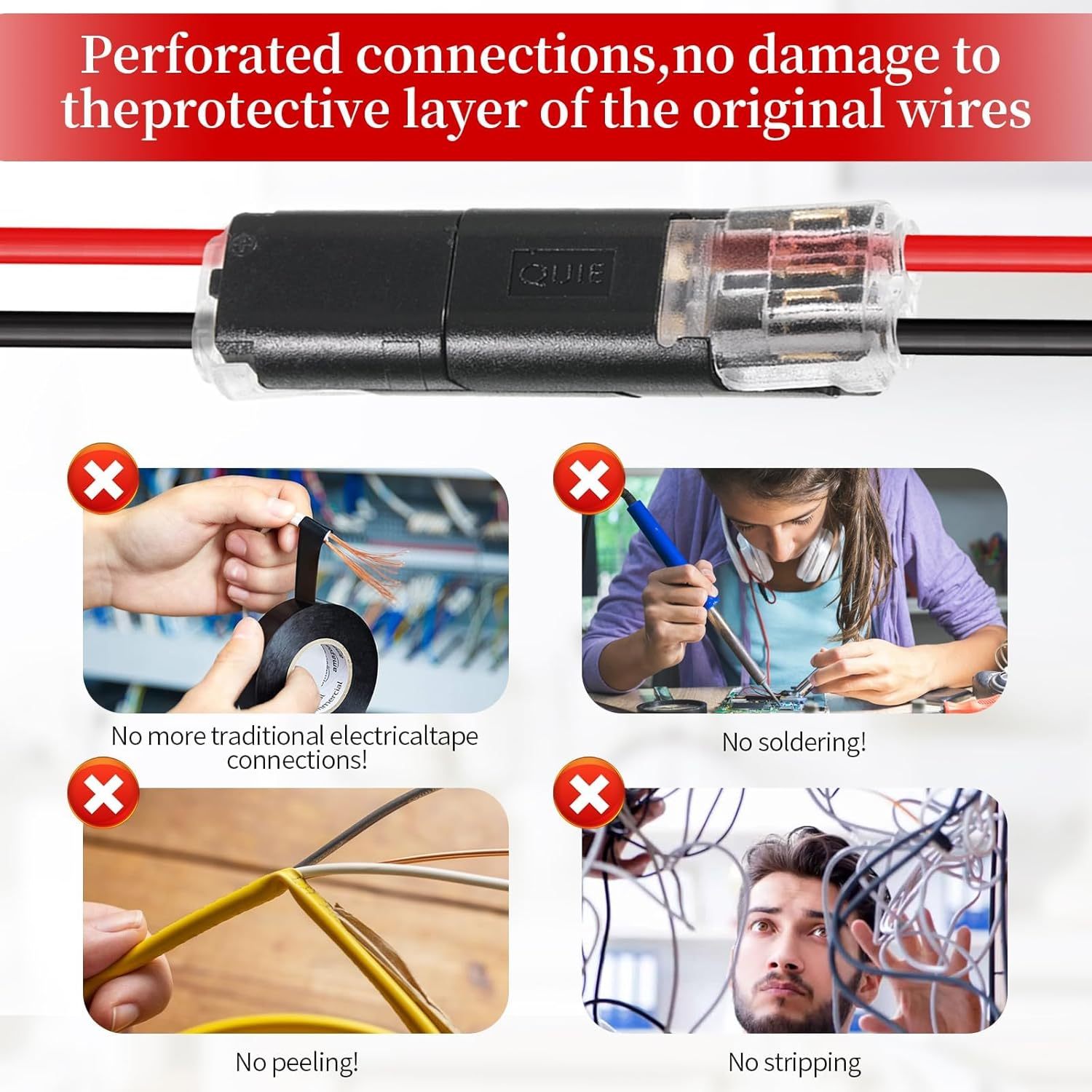 🔧Flame-Retardant Locking Wire Quick Connectors – Suitable for emergency repairs, home and automotive wiring/mods, shockproof & fire-resistant, easy to use, safe for beginners.🏡
