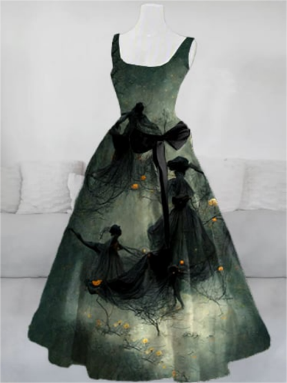 Women's Dancing Forest Witch Sleeveless Dress