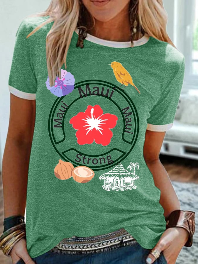 Maui Strong Print T-Shirt