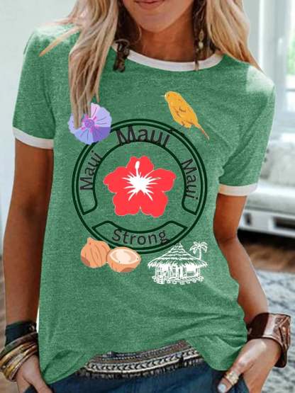 Maui Strong Print T-Shirt