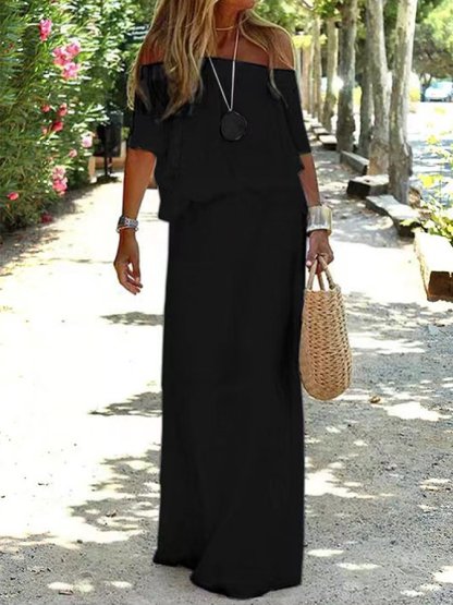 Women's Off Shoulder Resort Long Dress