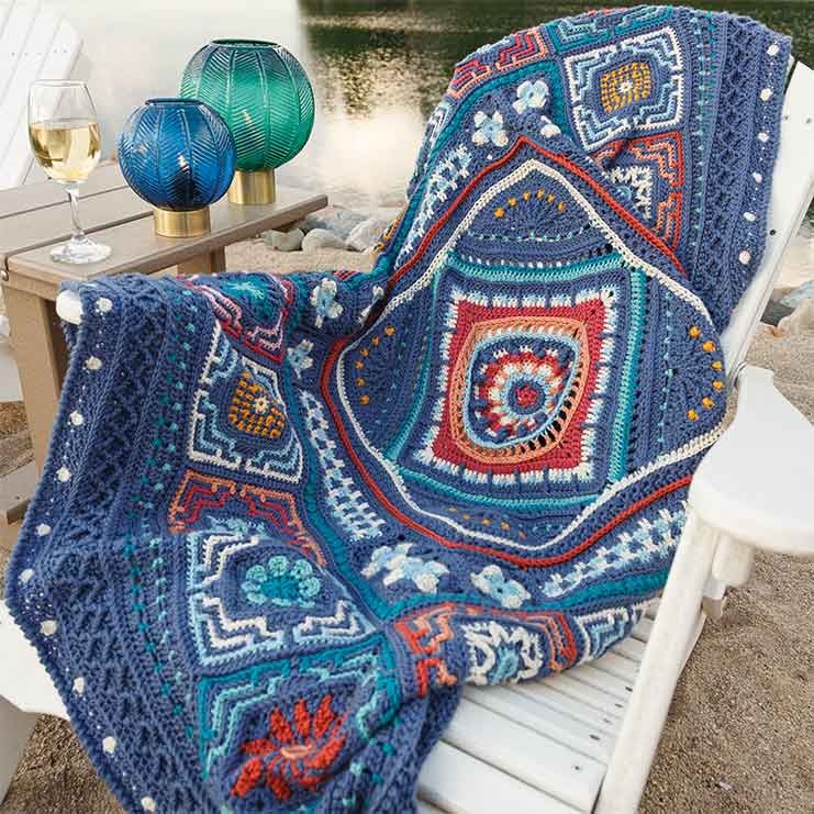 Moroccan Tile Crochet Afghan