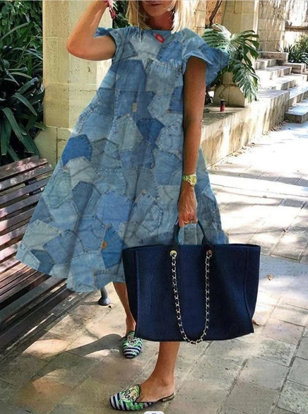 Women Summer Sundress Holiay Vintage Ruffled Party Dresses