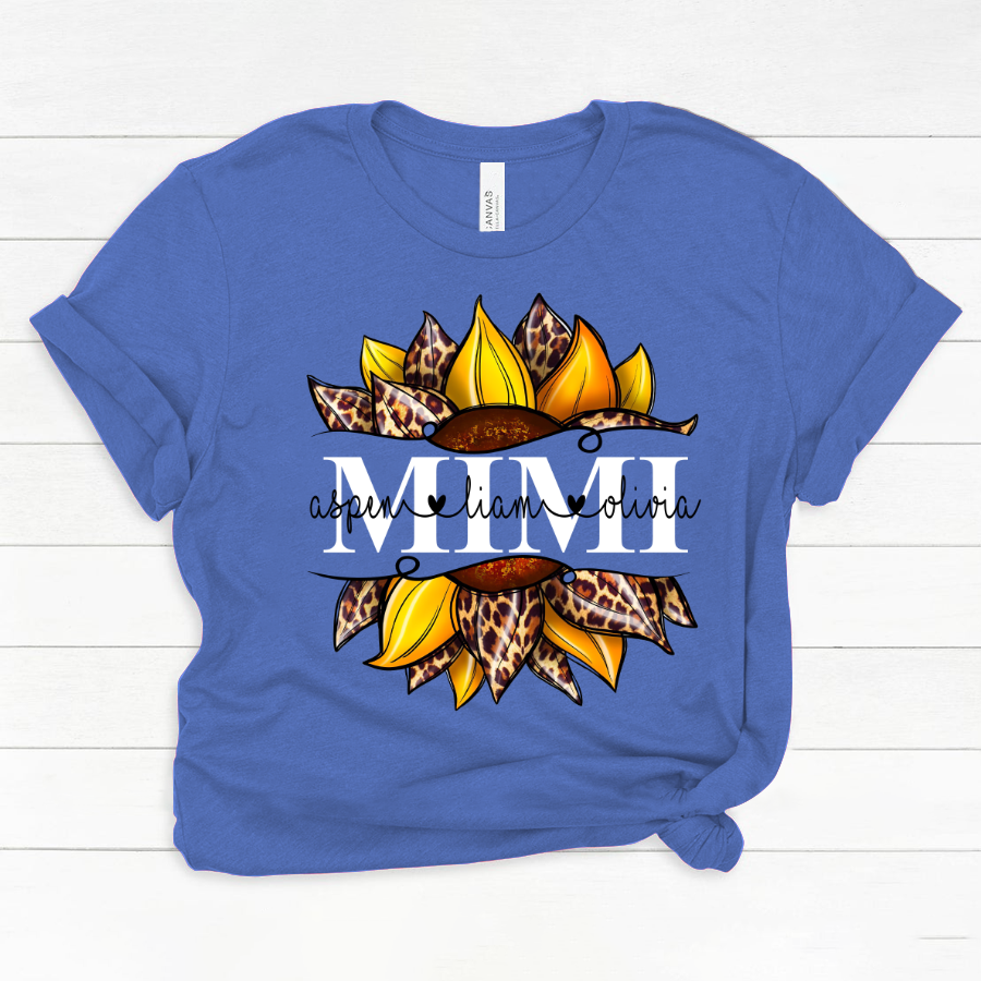 Leopard Yellow Sunflower Mimi And Kids CL01 Classic Canvas