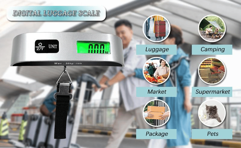 🧳 Portable Digital Luggage Scale – Avoid Overweight Fees & Travel Smart! ⚖️✈️ Accurate, Compact & Easy!