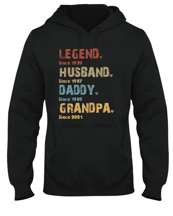 Personalized Papa Shirt Legend Husband Dad Grandpa Custom Grandpa Papa Dad Pops Shirt Father's Day Shirt Hoodie