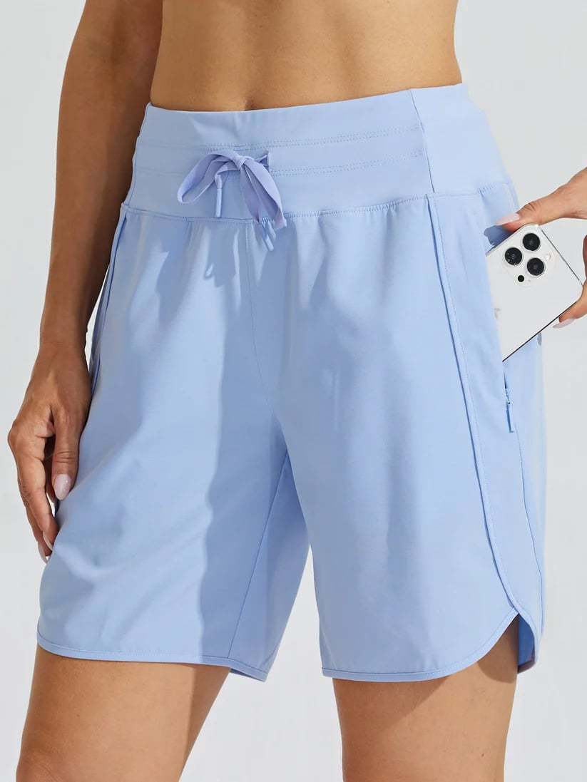 ⏰Hot Sale Women's Active 7 Inseam Athletic Long Running High Wasistband Shorts