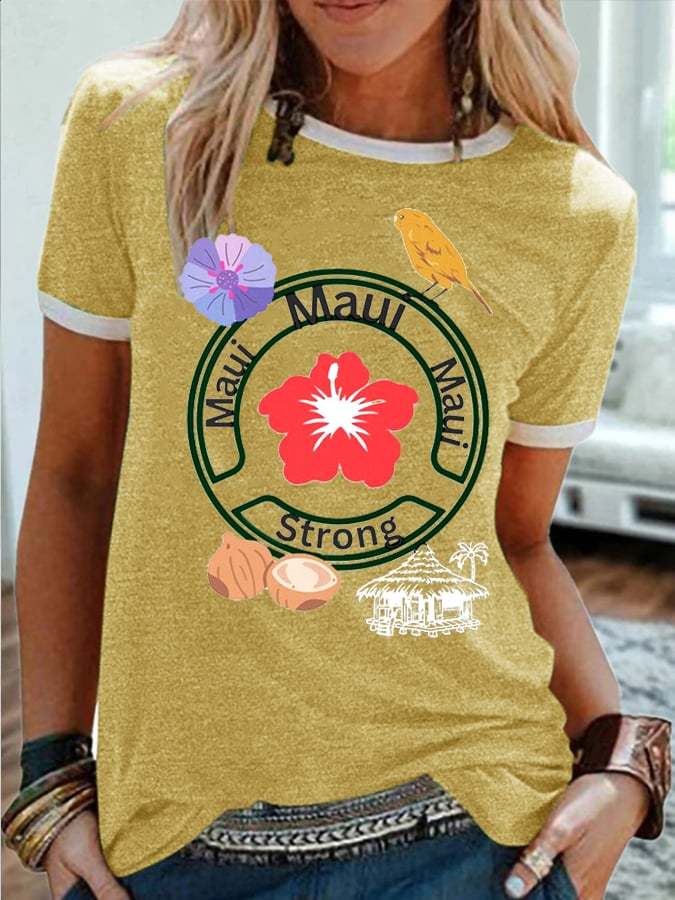 Maui Strong Print T-Shirt