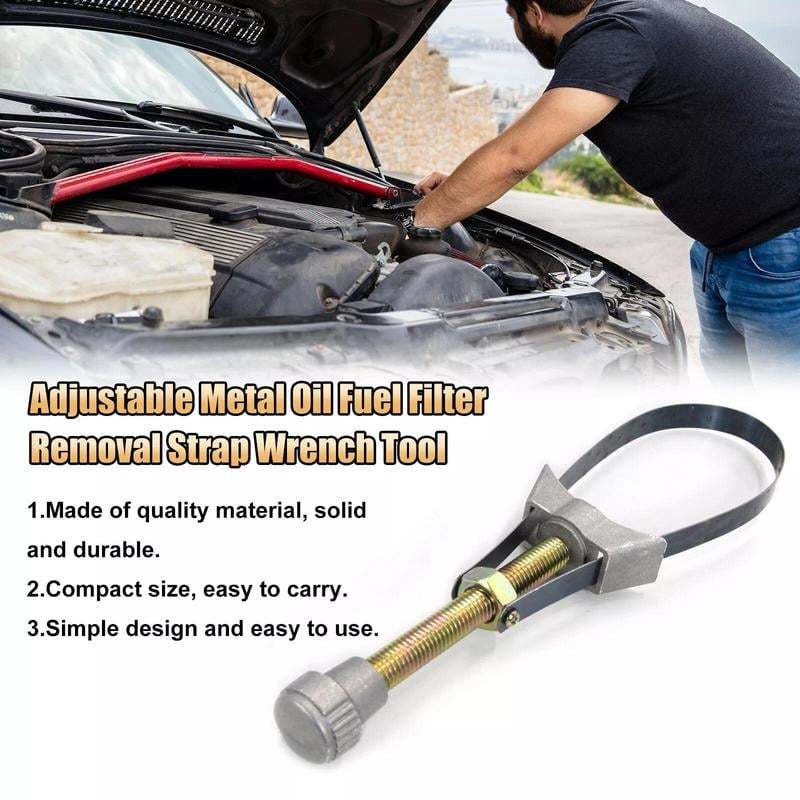 🔥USA NEW Auto Car Diameter Adjustable Oil Filter Removal Strap Wrench Tool