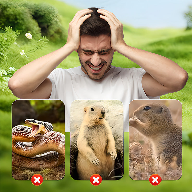 Repelente Solar para Topos Resistente al Agua con Tornillos