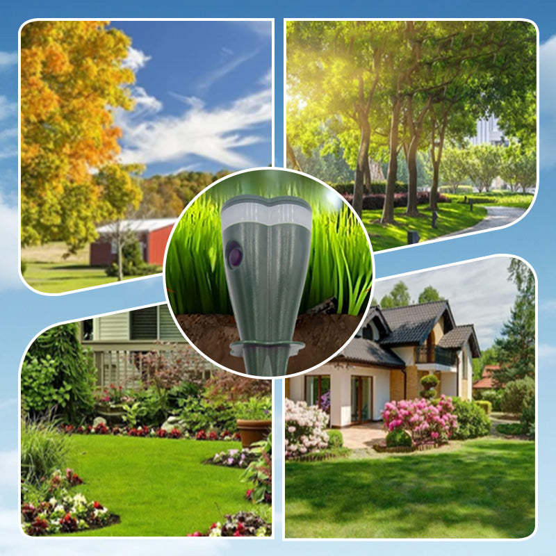 Repelente Solar para Topos Resistente al Agua con Tornillos