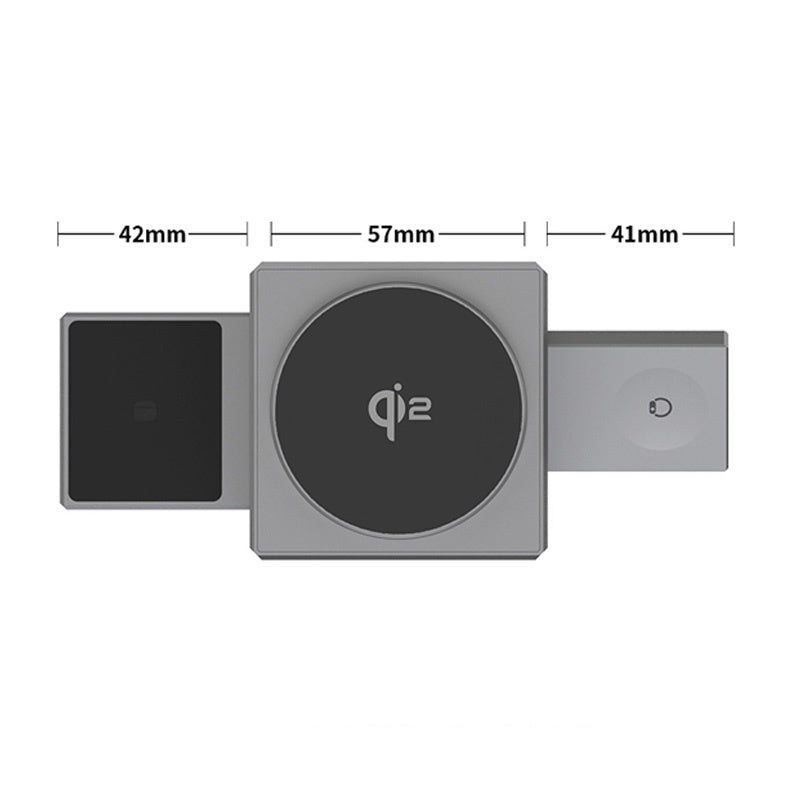📱 3-in-1 Foldable Magnetic Charging Station – Perfect for Home, Work & Travel ✨ | 15W Fast Charging, Multi-Device📱⌚