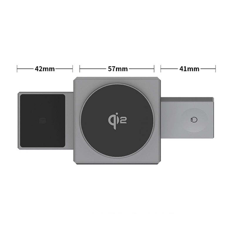 📱 3-in-1 Foldable Magnetic Charging Station – Perfect for Home, Work & Travel ✨ | 15W Fast Charging, Multi-Device📱⌚