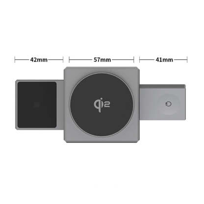 📱 3-in-1 Foldable Magnetic Charging Station – Perfect for Home, Work & Travel ✨ | 15W Fast Charging, Multi-Device📱⌚