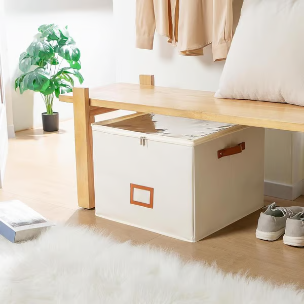 📢📢50% OFF !!!⏰ Fabric Shoe Organizer Storage Box👟– Foldable Design, Large Capacity, Dustproof & Breathable, Space-Saving for Closet & Bedroom 🧺