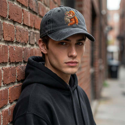 ⏳Limited-time 50% off⏰Vintage Cute Animal Print Baseball Cap🐵🧢
