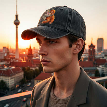 ⏳Limited-time 50% off⏰Vintage Cute Animal Print Baseball Cap🐵🧢