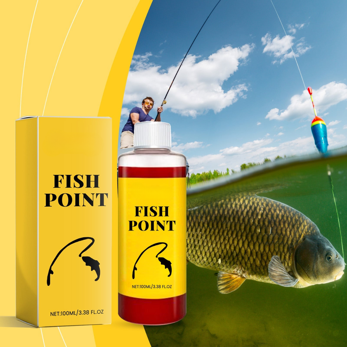 🎣 Concentrated Fish Attractant Liquid – 🐟Fast-Acting Red Worm Formula