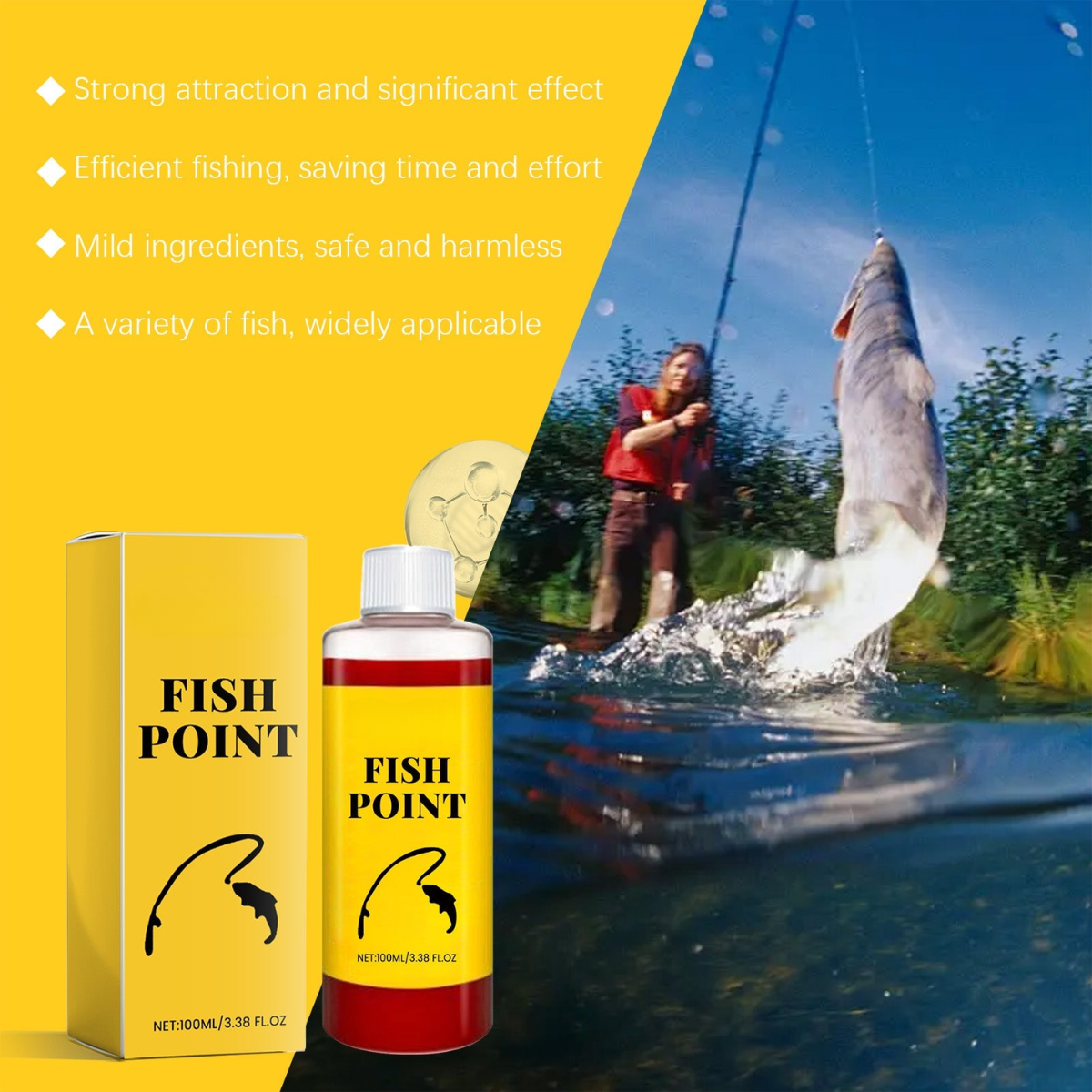 🎣 Concentrated Fish Attractant Liquid – 🐟Fast-Acting Red Worm Formula