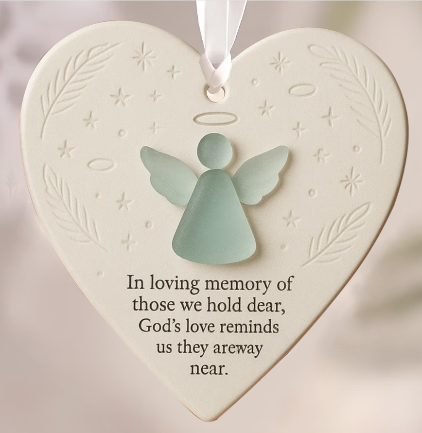 Heart-Shaped Angel Friendship Ornament