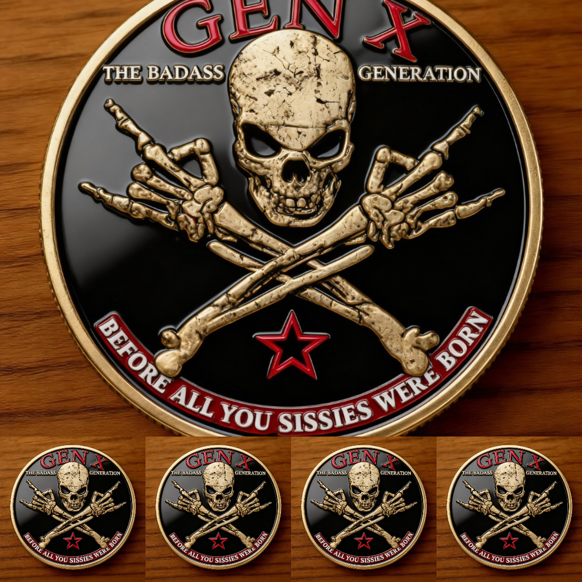 🎉New Year Flash Sale 50% OFF❤️GEN X Coin – The Ultimate Tribute to the Badass Generation 💀🔥