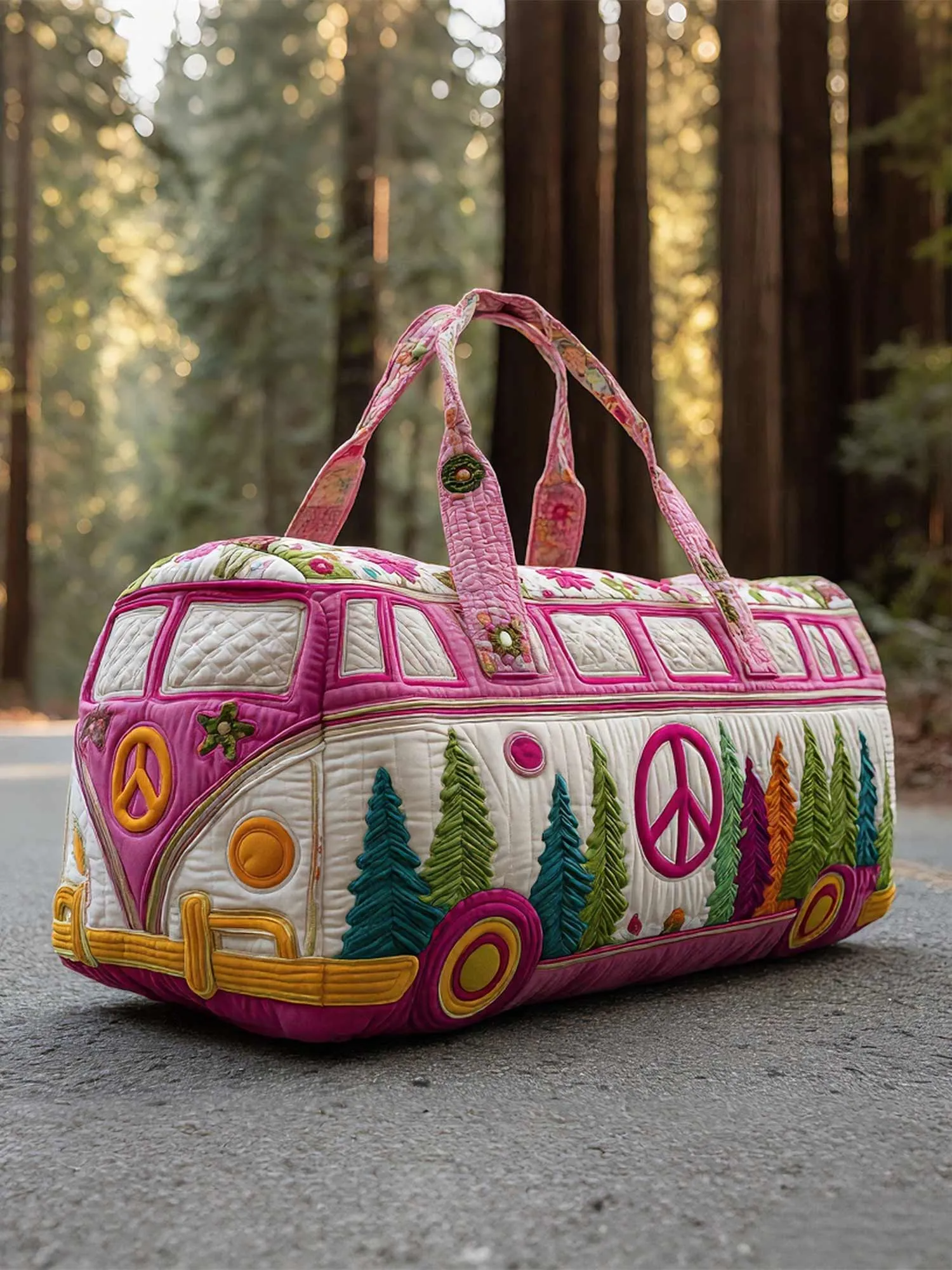 🏆 New Year Special Offer 50% OFF -  Hippie Van Quilted Duffle Bag
