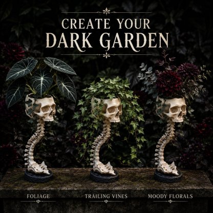 💥 LAST DAY 50% OFF - 💀🌿 Sculptured Skull Flowerpot 