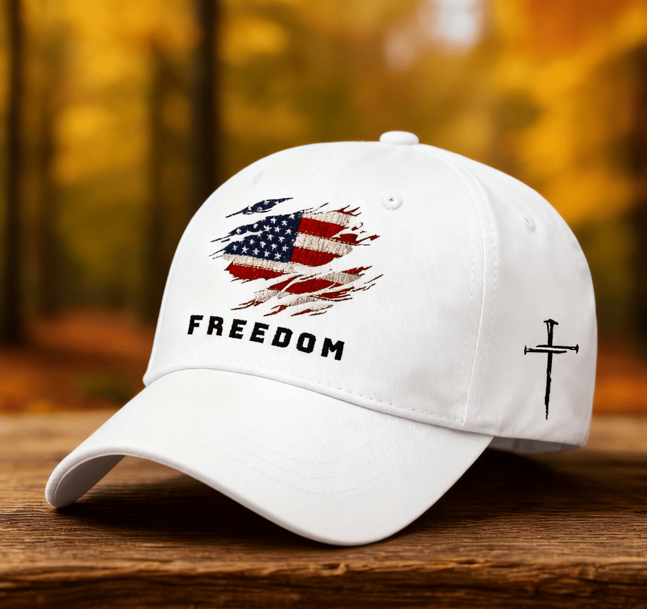 🔥LAST DAY 50% OFF - Unisex Freedom American Flag Print Baseball Cap