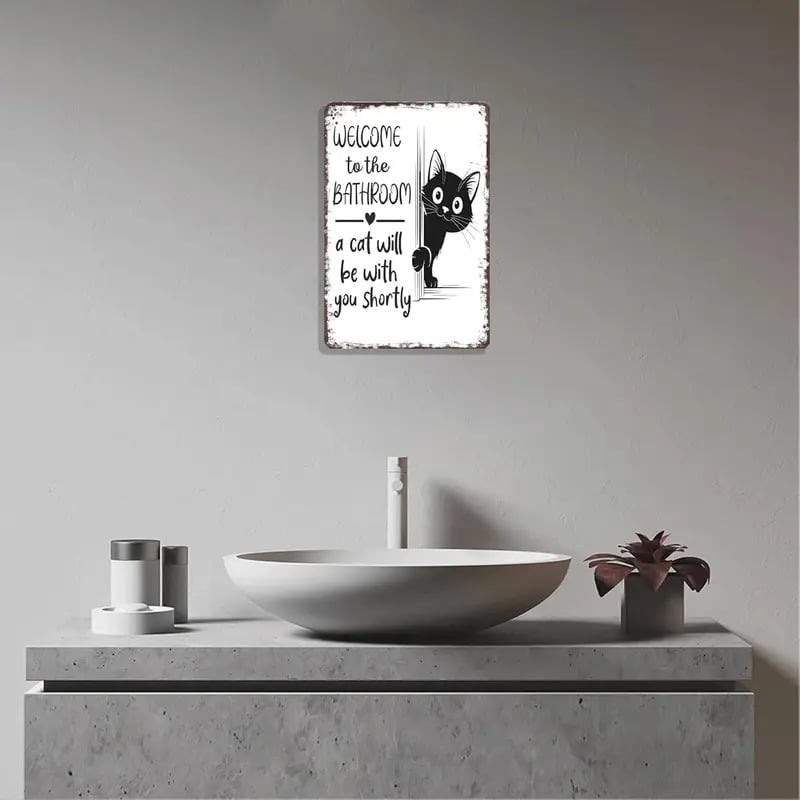 🏆 New Year Special Offer 50% OFF🔥 Vintage Black & White Cat Wall Art