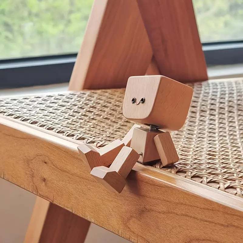 🔥Charming Little Wooden Figure That Sways with 12PCS Magnetic Expressions