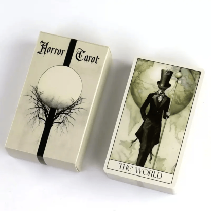 🔥Last Day 50% OFF - 🖤Horror Tarot Card Deck: Spooky, Stylish 78-Card Set 🎴👻