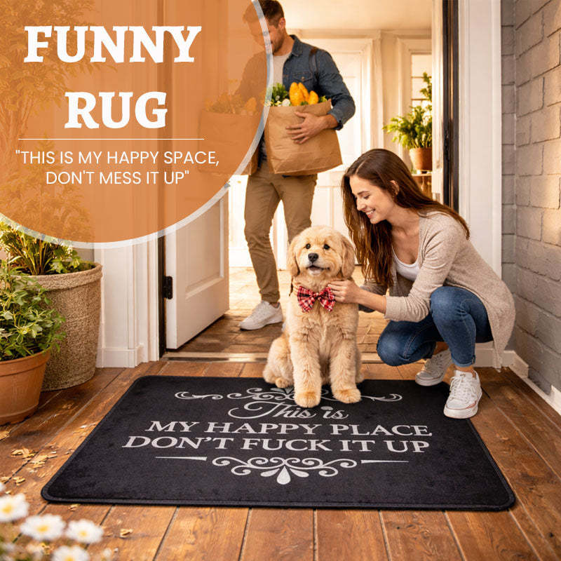 “This Is My Happy Place” Funny Doormat
