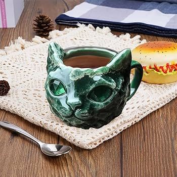 New Handmade Crystal Cat Face Mugs – Limited Edition ☕
