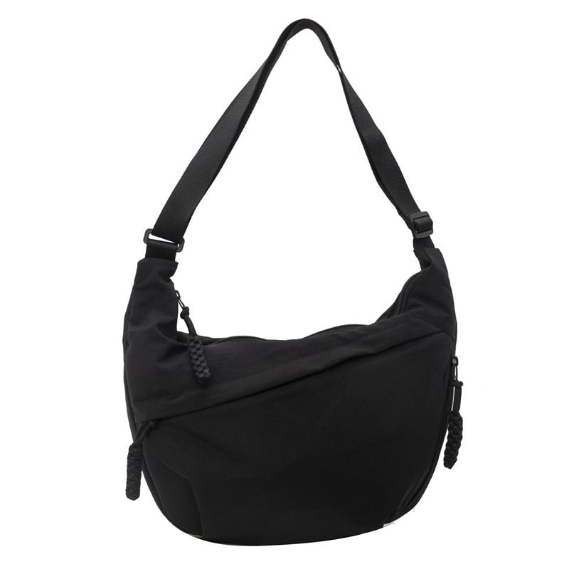 Designer Direct Sales👜Women's Fashion Plain Color Nylon Crossbody Hobo Bag