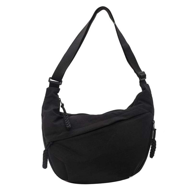 Designer Direct Sales👜Women's Fashion Plain Color Nylon Crossbody Hobo Bag