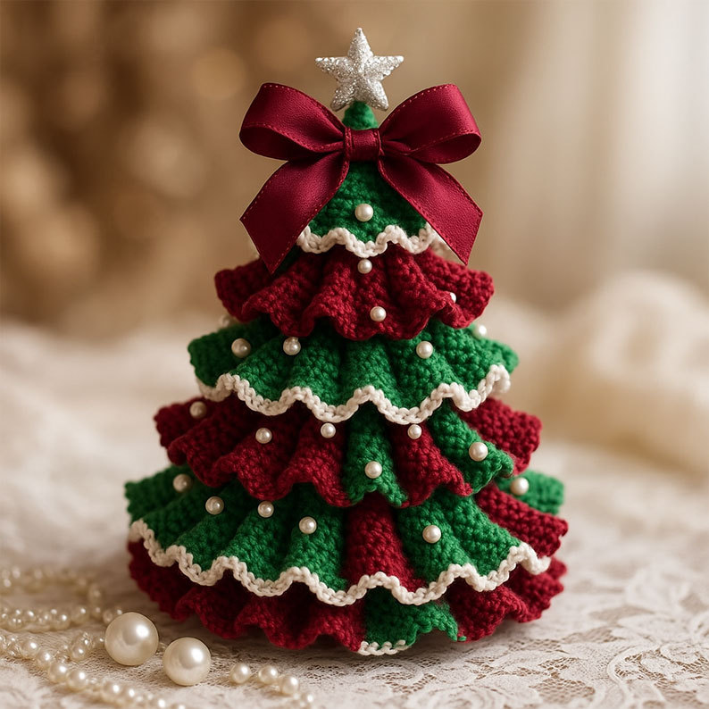 DIY Crochet Christmas Tree Kit �C Handmade Holiday Decoration Set
