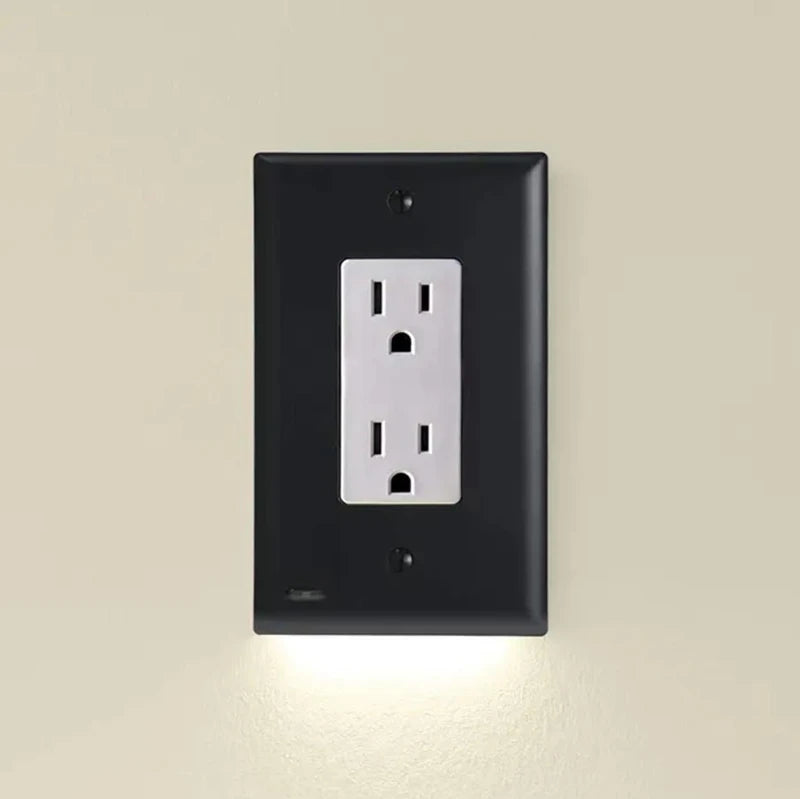 Outlet Cover with Integrated LED Night Light