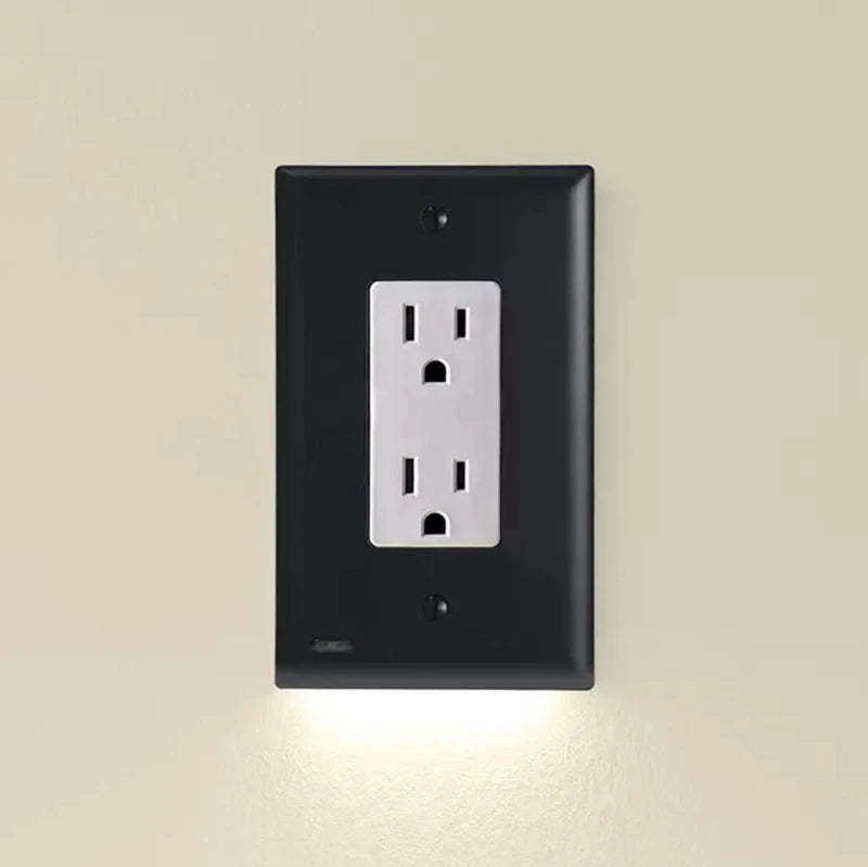 Outlet Cover with Integrated LED Night Light