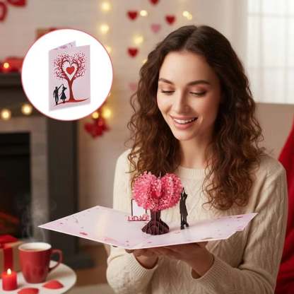 3D Pop-Up Valentine's Day & Anniversary Love Tree Greeting Card