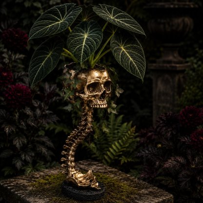 💥 LAST DAY 50% OFF - 💀🌿 Sculptured Skull Flowerpot 