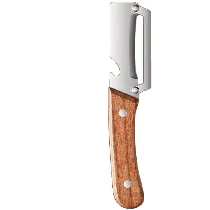 2PCS Kitchen Multi-Function Stainless Steel Thickened Fruit Peeler Knife for Sugar Cane and Pineapple Skin Removal Special Tool