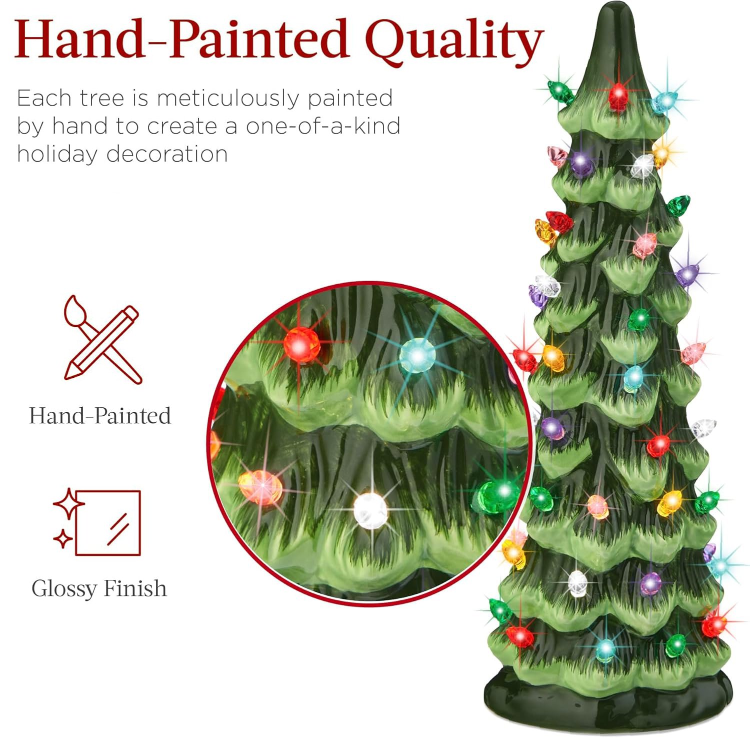 🔥HOT SALE - Retro Hand-Painted Tabletop Christmas Trees🎄